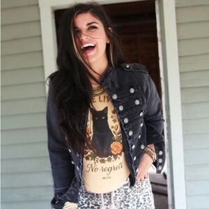 Women's Black Military Style Jacket